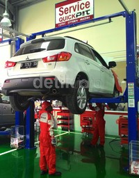 Kapasitas servis di bengkel Mahligai - Sukabumi mampu menampung sebanyak 25 kendaraan per harinya.