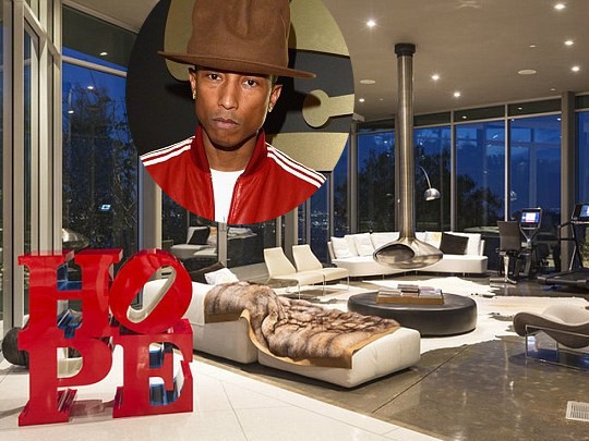 Wuih! Pharrel Williams Beli Rumah di Atas Bukit Rp 92 M