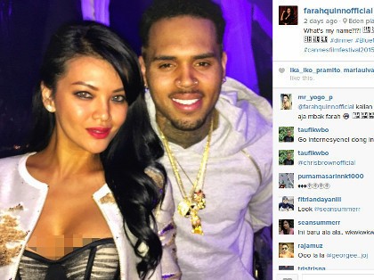Ini Cara Farah Quinn Agar Bisa Party Bareng Chris Brown