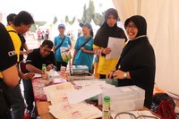 Aksi ini juga menyuarakan pesan soal tingginya angka kematian bayi dan ibu dan pernikahan anak di bawah umur. (Foto: Nita Sari/detikHealth)