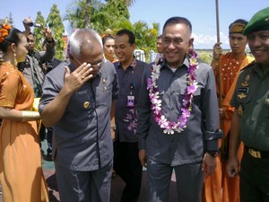 Menhan Ryamizard Tinjau Wilayah Perbatasan Indonesia di Pulau Sebatik