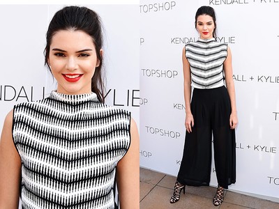 Cantiknya Kendall Jenner Berbibir Merah