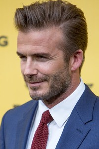 Seperti biasa, Beckham tampil dengan gaya rambutnya yang khas. Pablo Cuadra/Getty Images/detikFoto.