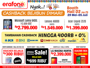 Murahnya Smartphone branded di Booth Erafone Jakarta Fair