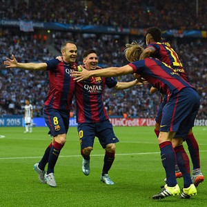 Kalahkan Juve, Barca Rengkuh Treble Winners