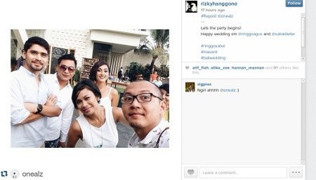 Bahagia dan Intim! Ini Dia Foto Pernikahan Ringgo dan Sabai