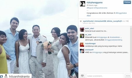 Bahagia dan Intim! Ini Dia Foto Pernikahan Ringgo dan Sabai