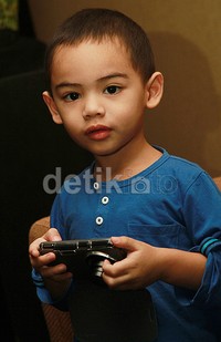 Khaleev akan menginjak usia 2 tahun pada 9 Agustus mendatang. Pool/Gus Mun/detikFoto.