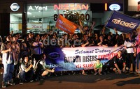 Risers dan komunitas Datsun Go+ Community Indonesia (DGCI) Jawa Timur di diler Nissan-Datsun, Surabaya