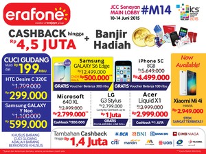 Smartphone harga khusus di Booth Erafone menggoyang ICS 2015 - JCC Senayan