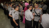 Para Kapolda baru mendapat ucapan selamat.