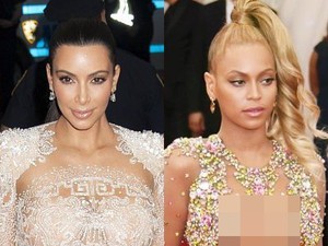 Pakai Baju Terbuka, Beyonce dan Kim Kardashian Disebut Mirip Telur Goreng