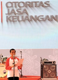 Jokowi optimistis Indonesia akan menjadi pusat keuangan syariah di dunia. Alasannya dengan jumlah penduduk muslim terbesar, namun saat ini pangsa pasar keuangan syariah masih minim. Ist/Rifki/Setpres/detikFoto.