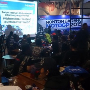 Ratusan Penggila MotoGP Ramaikan Nobar bersama Yamaha-detikSport di Bandung