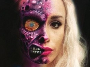 Hiii! Make Up Artist Ini Bikin Wajah Cantik Jadi Menakutkan
