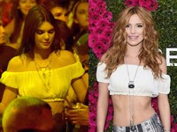     Menurut Anda, siapa yang paling seksi memamerkan perut kencangnya, Kendall atau Bella? Frazer Harrison/Michael Buckner/Getty Images/detikFoto.