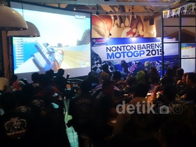 Meriahnya Nobar MotoGP bersama Yamaha-detiksport di Bandung
