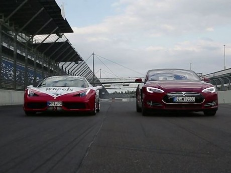Ferrari 458 Vs Tesla Model S