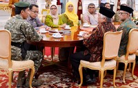Din meminta Presiden Jokowi hadir dalam acara Muktamar Muhammadiyah ke-47. Laily/Setpres/detikFoto.
