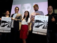 Promotor Dyandra Entertainment saat menggelar jumpa pers di kawasan Senayan, Jakarta Selatan, Selasa (16/6/2015).
