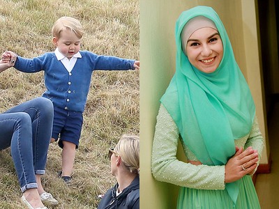 Pangeran George Makin Menggemaskan, Irish Bella Cantik Berhijab