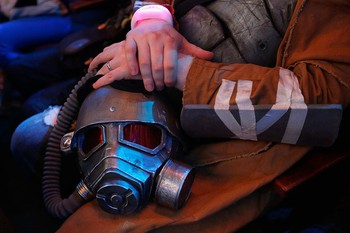 Sebuah topeng dari karakter game Fallout (istimewa/detikcom/gettyimages)