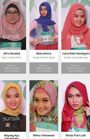 Voting Online & SMS Kembali Dibuka untuk 15 Finalis Sunsilk Hijab Hunt