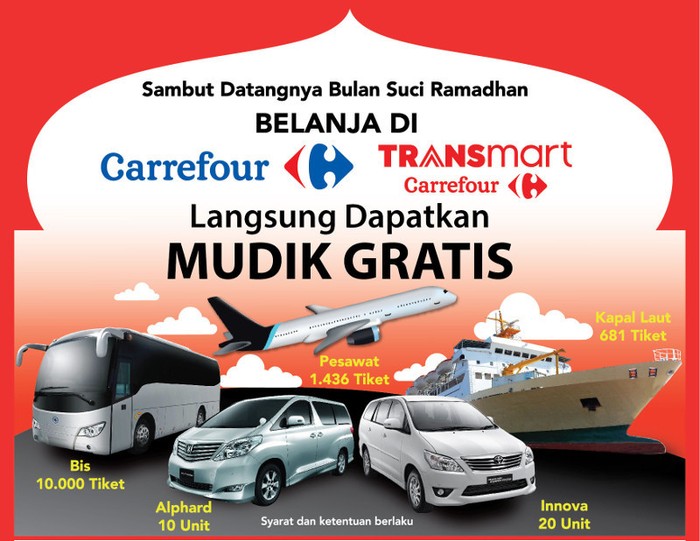 Tiket Mudik Alphard di Carrefour Ludes, Tersisa Bus dan Kapal Laut