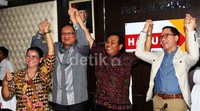 Fraksi Hanura memberikan keterangan pers soal penolakan dana aspirasi di gedung DPR, Senayan, Jakarta. Pool/Lamhot Aritonang/detikFoto.
