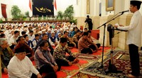 Jokowi memberikan sambutan. Rusman/Setpres/detikFoto.