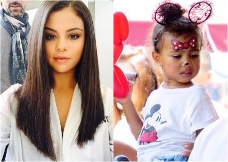 Cantiknya Selena Gomez Berambut Lurus, Lucunya North West Jadi Mini Mouse