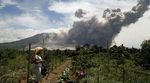 Abu Vulkanik Gunung Sinabung Selimuti Langit Karo