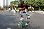 Ratusan Skater Ramaikan Ruas Jalan Sudirman-MH Thamrin