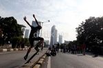 Ratusan Skater Ramaikan Ruas Jalan Sudirman-MH Thamrin