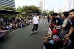 Ratusan Skater Ramaikan Ruas Jalan Sudirman-MH Thamrin