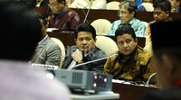 Rambe membeberkan data temuan audit BPK soal temuan ketidakpatuhan pada UU senilai Rp 334 miliar. Yaitu indikasi kerugian negara Rp 34 miliar, potensi kerugian negara Rp 2,2 miliar, kekurangan penerimaan Rp 7,3 miliar, pemborosan Rp 9,7 miliar, ketidakwajaran Rp 93 miliar dan lainnya. Lamhot Aritonang/detikFoto.