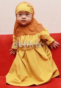 Maryam tampak sangat menggemaskan. Pool/Gus Mun/detikFoto.