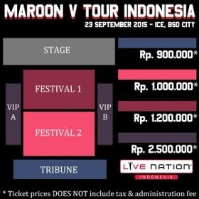 Refund Tiket Maroon 5 Dimulai Hari Ini
