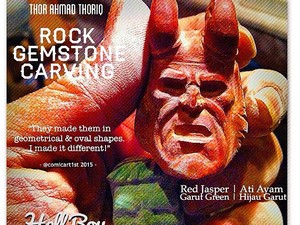 Batu Akik Ati Ayam Berbentuk Hellboy Ditawar Rp 35 Juta