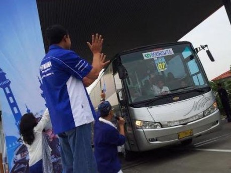 Yamaha Berangkatkan 1.250 Pemotor untuk Mudik Naik Bus