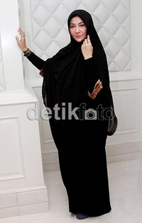 Sarah Vi saat ditemui di kawasan Senopati, Jakarta Selatan. Pool/Gus Mun/detikFoto.