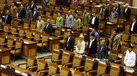 Rapat dengan agenda pertanggungjawaban APBN 2014 ini hanya dihadiri 281 anggota dewan. Pool/Lamhot Aritonang/detikFoto.