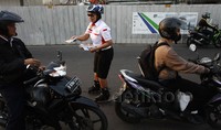 Pembagian peta mudik bertujuan membagi informasi terkait mudik lebaran 2015.