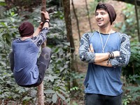 Ammar Zoni, ngapain manjat-manjat pohon? Asep Syaifullah/detikHOT.