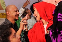 Mereka tampak sangat mesra. Pool/Noel/detikFoto.