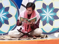 Baim Wong mendadak mengaji di acara tersebut. Pool/Gus Mun/detikFoto.