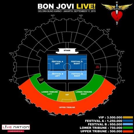 Ini Lokasi Penjualan Tiket Konser Bon Jovi