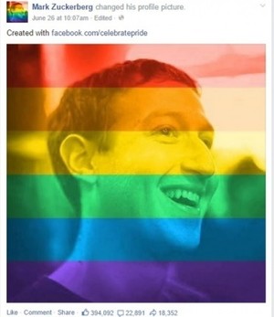 Facebook, Apple & Google pun Bercorak Pelangi