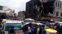 Ambulans siaga di lokasi jatuhnya pesawat. Jefris Santama/detikFoto.