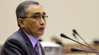 Sunarto mendengarkan pertanyaan anggota Komisi III DPR. Pool/Lamhot Aritonang/detikFoto.